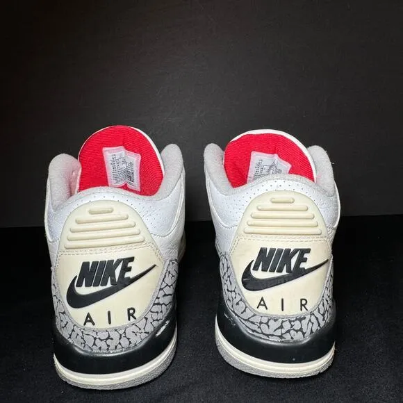 Size 6 - Nike Air Jordan 3 Retro GS White Cement Reimagined Men's Shoes