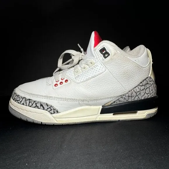 Size 6 - Nike Air Jordan 3 Retro GS White Cement Reimagined Men's Shoes