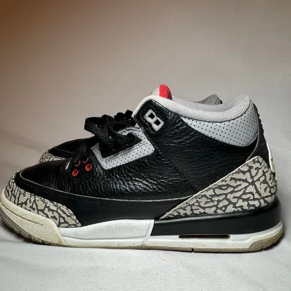 Size 7 - Nike Air Jordan 3 Retro OG BG Black Cement 2018 Men's Shoes