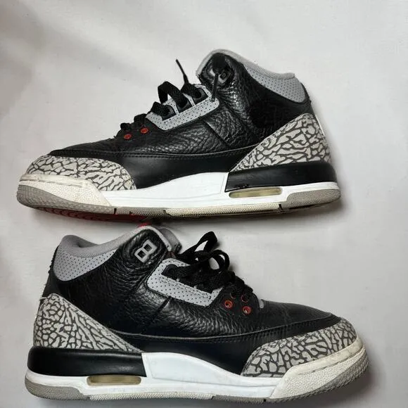 Size 7 - Nike Air Jordan 3 Retro OG BG Black Cement 2018 Men's Shoes