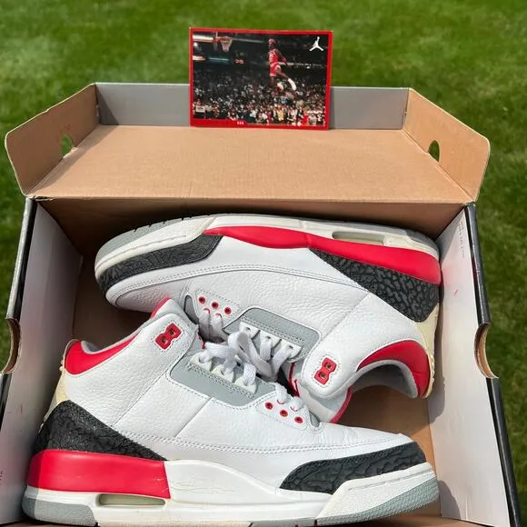 Size 9.5 - Nike Air Jordan 3 Retro Fire Red 2007 Men's Shoes - Ships Now