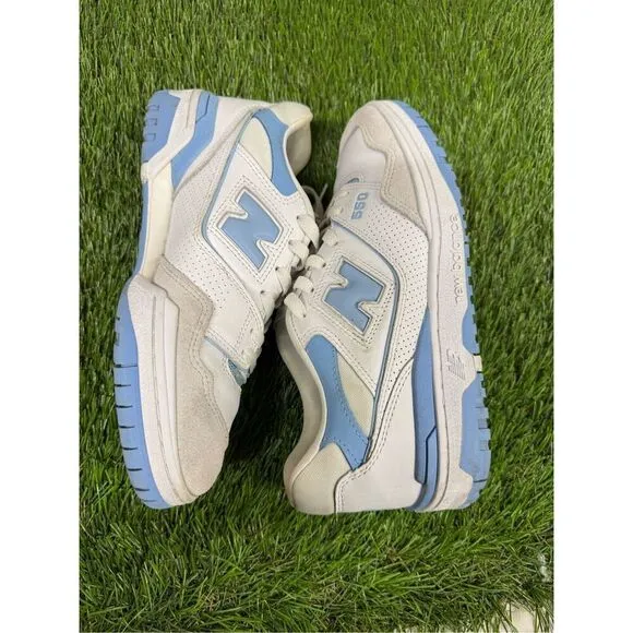 Size 8 - New Balance 550 White Blue Haze UNC OG box Fire