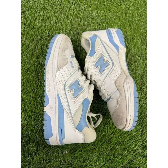 Size 8 - New Balance 550 White Blue Haze UNC OG box Fire