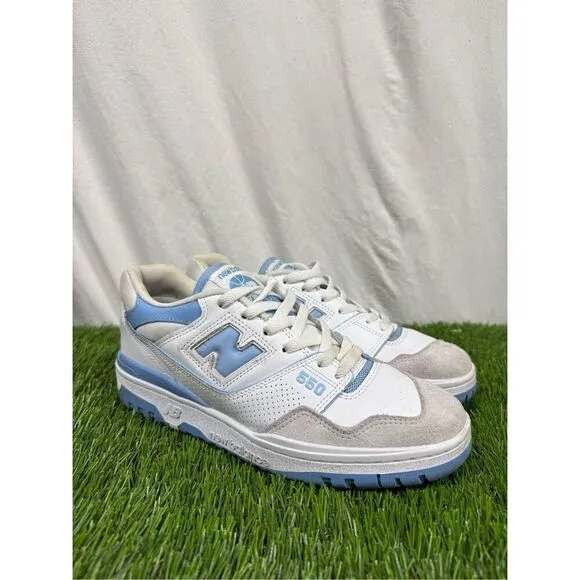 Size 8 - New Balance 550 White Blue Haze UNC OG box Fire