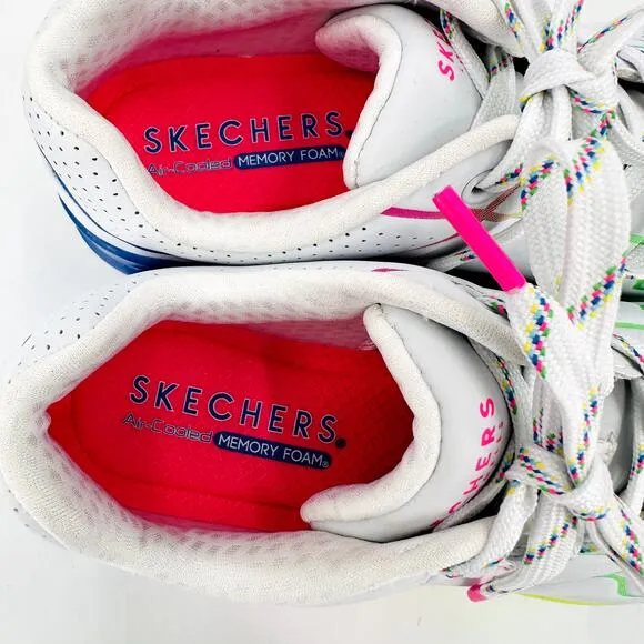 Skechers Air Uno Pop of Sunshine Low Top Womens Casual Fashion Shoes Sneaker 6.5