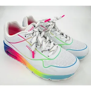 Skechers Air Uno Pop of Sunshine Low Top Womens Casual Fashion Shoes Sneaker 6.5