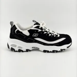 Skechers D’Lites Women’s 9.5 Black/White Memory Foam Sport Sneakers Casual Shoes