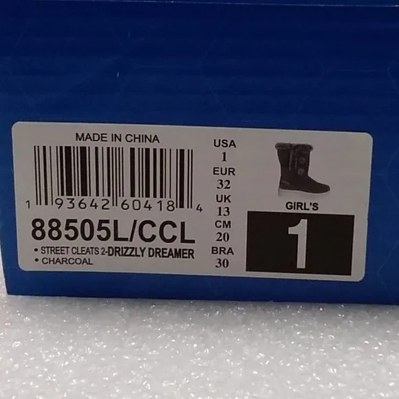 Skechers  Girls Street Cleats Drizzly Dream Shoes  SIZE-1 GIRLS  COD/358
