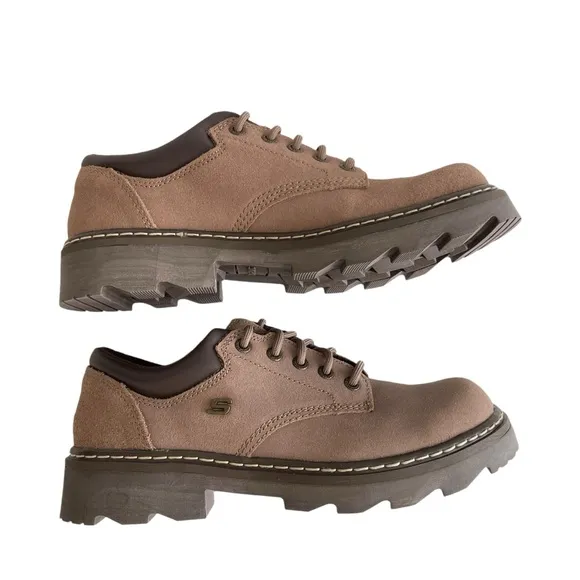 Skechers Parties Mate Oxford Shoes Women’s Size 8.5 Mocha Comfort Modern Chunky