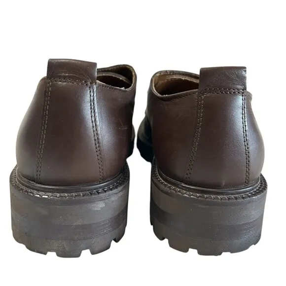 Skechers Ringer Camper Womens Y2K Loafer Leather Buckle Brown Shoes Italy 8.5