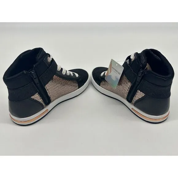 Skechers Street Los Angeles Sneakers/Shoes 310612L/BKRG Size 1 Girls Kids