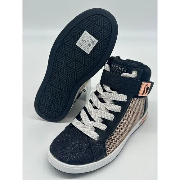 Skechers Street Los Angeles Sneakers/Shoes 310612L/BKRG Size 1 Girls Kids