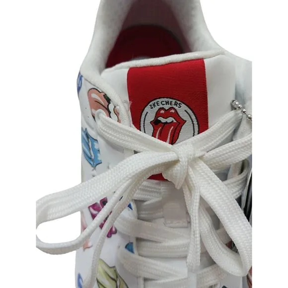 Skechers X ROLLING STONES Uno Sneakers Sz 9 White Multicolor TONGUE Say It Loud