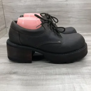 Skechers Y2K Chunky Boots Mens 10B Brown Leather Lace Up Shoes