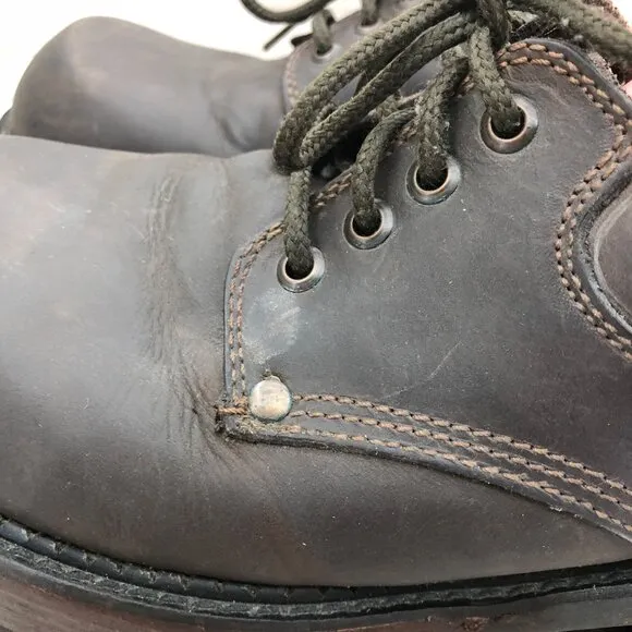 Skechers Y2K Chunky Boots Mens 10B Brown Leather Lace Up Shoes