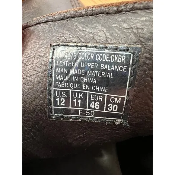 Sketchers Mens 12 Vintage Y2K CHUNKY LUG SOLE Leather Shoes Square Toe Brown