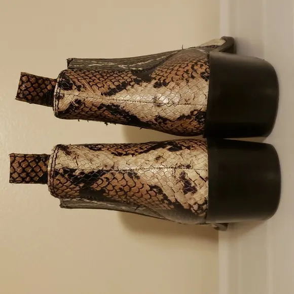 Snake Skin (Real Leather) Ankle Boots