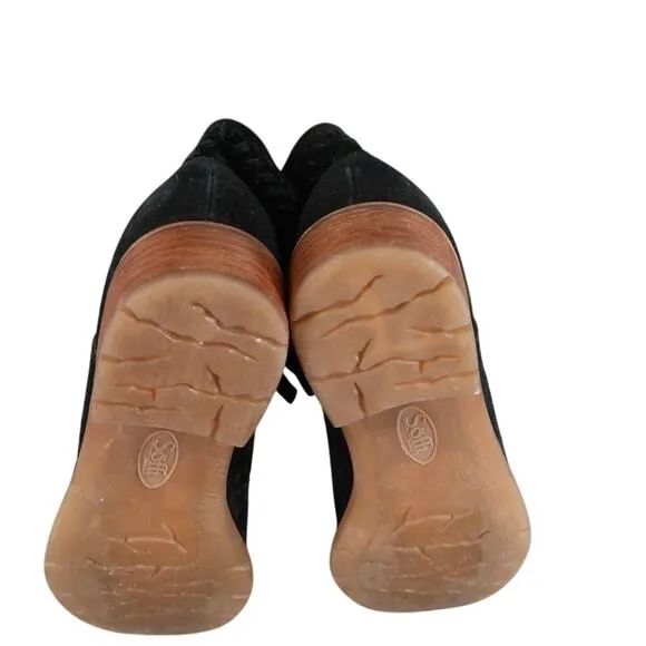 Sofft Shoes Womens 8 Booties Fashion Leather Laser Cut Brinkley Lifestyle Black