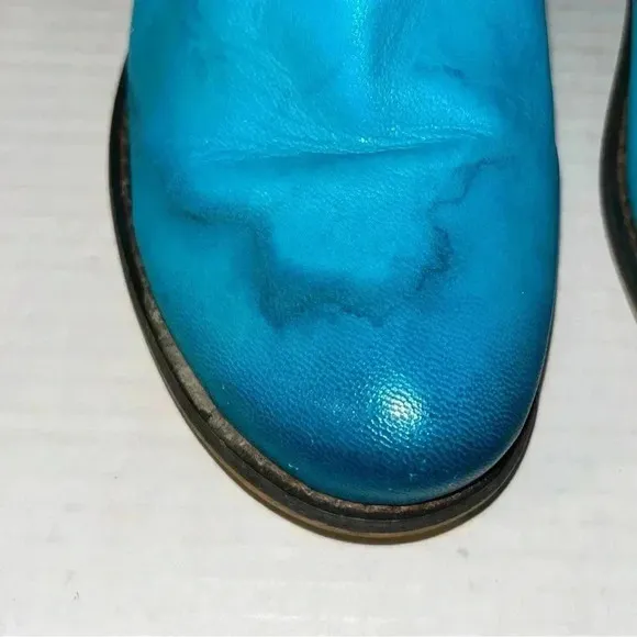 Sofia Womens Size 39  US 8.5 Leather Handmade Boots Lace-up Zipper Boho Cowgirl