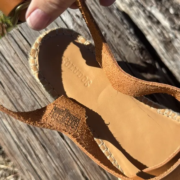SOLUDOS Anthropologie Olympia Espadrille Flatphorm platform Sandal Tan Size 9.5