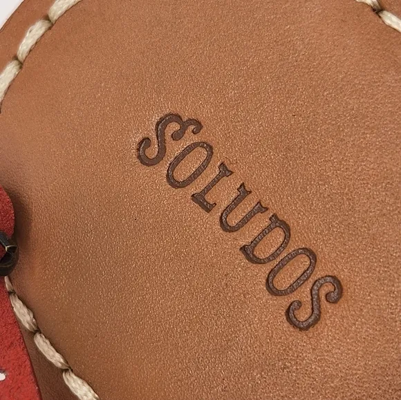 Soludos Revolve sandals women's 9 red suede Zoe strappy boho dainty new $125