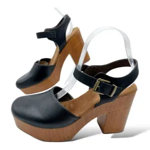 Sonoma Chunky Platform Comfort Sandal Retro Vibe Black Brown Ortholite Sz 9M