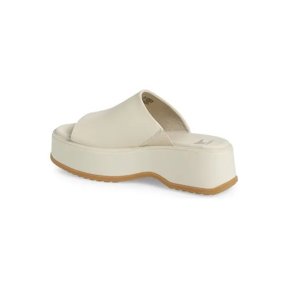 SOREL Dayspring Slide Platform Sandal In Cream/Chalk/ Gum 16