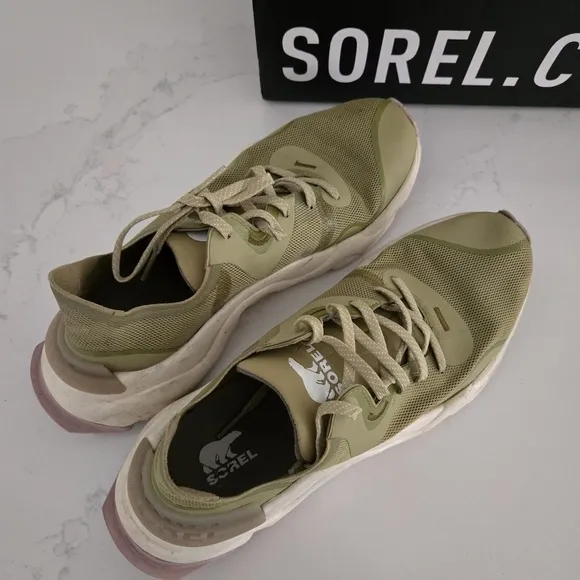 SOREL Kinetic RNGED Float Sneakers Casual Chunky Shoes Olive Shade Shale Mauve