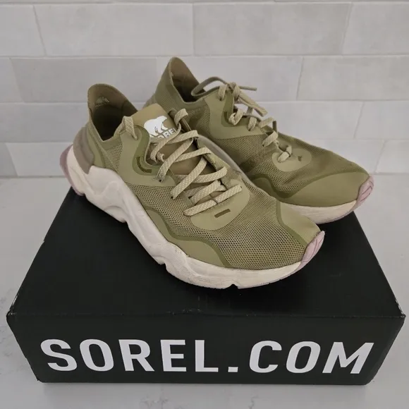 SOREL Kinetic RNGED Float Sneakers Casual Chunky Shoes Olive Shade Shale Mauve