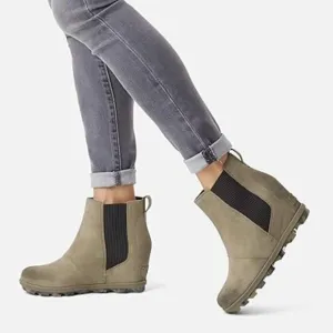 Sorel Lea Wedge Joan of Arctic Wedge Chelsea Quarry Black sz 9