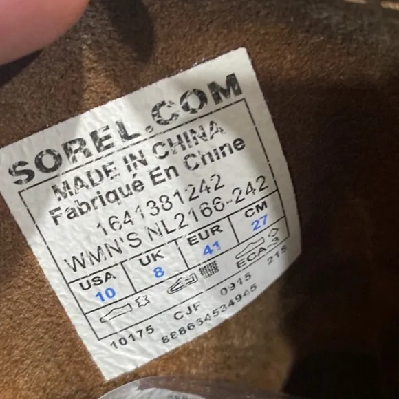 Sorel Major leather boots size 10. Hard to find style.