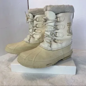 Sorel Manitou Made in Canada Vintage Caribou Winter White Boots Size 9