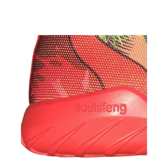 Soulsfeng Red Flamingo High Top Fashion Streetwear sneakers Women’s Size 9