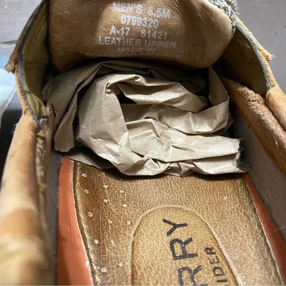 Sperry Top Sider Men's Tan Boat Shoes Casual Size 8.5 M
