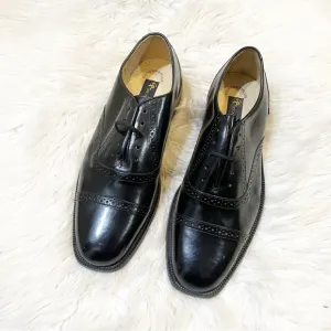 Stacy Adams 23574 NEW Black Leather Cap Toe Lace Up Oxfords Dress Shoes 10M