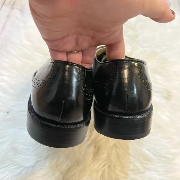 Stacy Adams 23574 NEW Black Leather Cap Toe Lace Up Oxfords Dress Shoes 10M