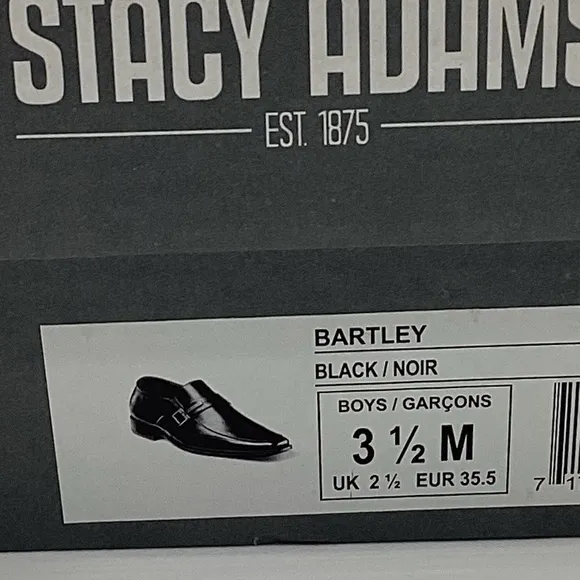 Stacy Adams Black Boys Dress Shoes NWT Size 3.5