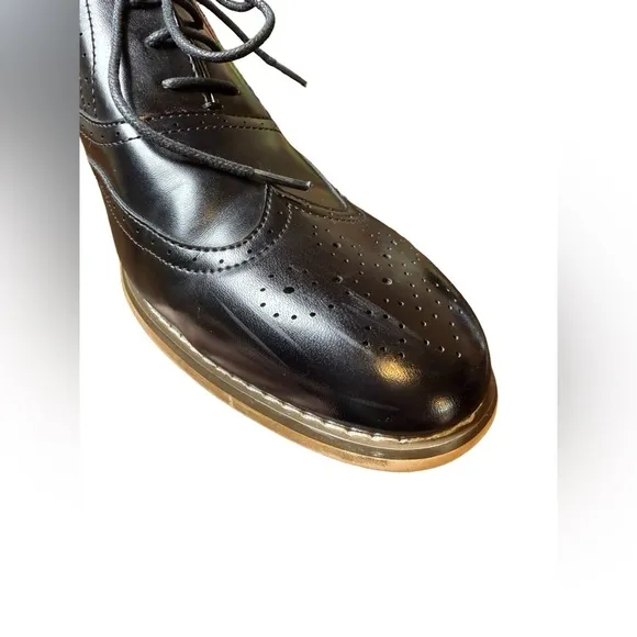 Stacy Adams Black Cap-Toe Oxford Dress Shoes 7M Like New