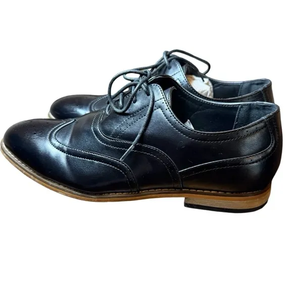 Stacy Adams Black Cap-Toe Oxford Dress Shoes 7M Like New