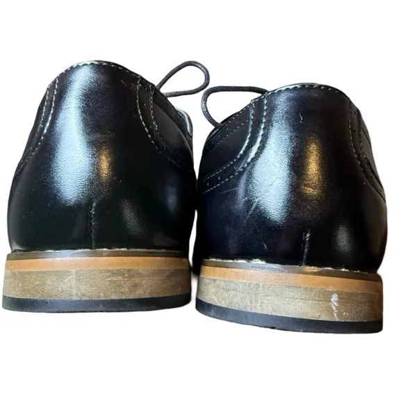 Stacy Adams Black Cap-Toe Oxford Dress Shoes 7M Like New