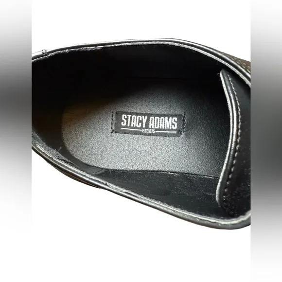 Stacy Adams Black Cap-Toe Oxford Dress Shoes 7M Like New