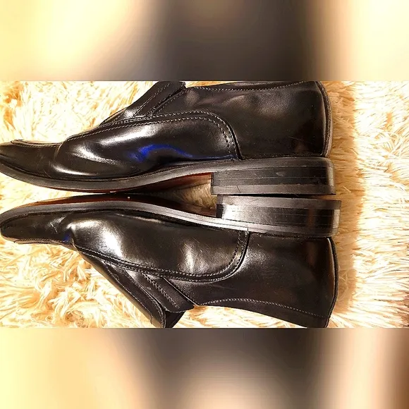 STACY ADAMS BLACK WINGTIP DRESS SHOES EXCELLENT CONDITION