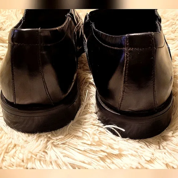 STACY ADAMS BLACK WINGTIP DRESS SHOES EXCELLENT CONDITION