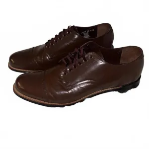 Stacy Adams Men's Madison Cap Toe Brown Leather Dress Shoes Size 9.5