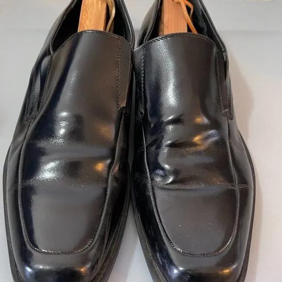 Stacy Adams Cassidy Black Leather Slip-On Loafers Dress Shoes