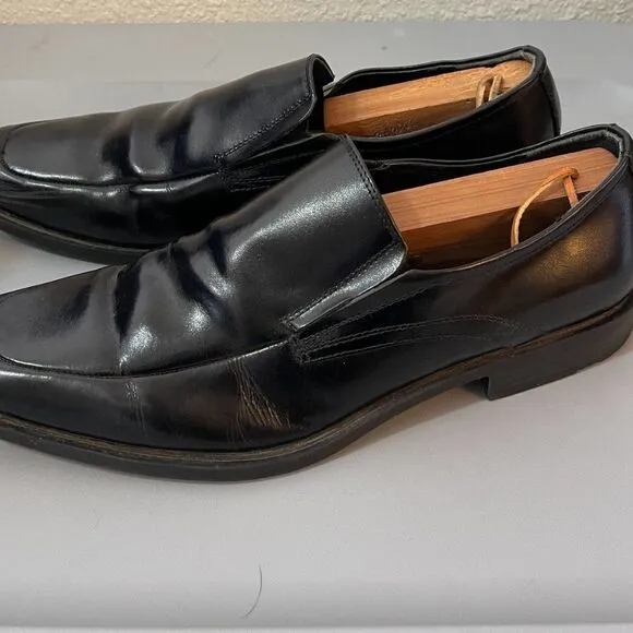 Stacy Adams Cassidy Black Leather Slip-On Loafers Dress Shoes