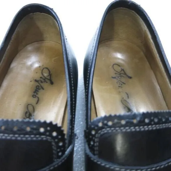 Stefano Branchini Strap Leather Dress Loafers Shoes Mens Fashion Footwear sz 7.5