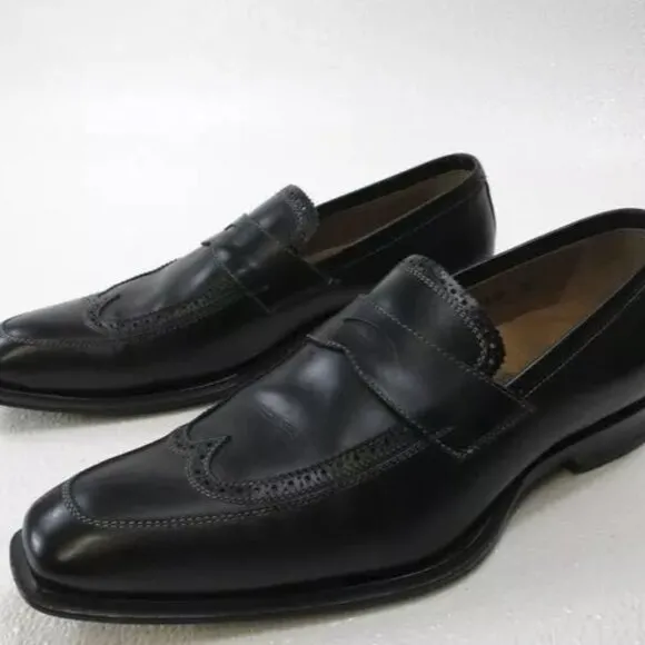 Stefano Branchini Strap Leather Dress Loafers Shoes Mens Fashion Footwear sz 7.5