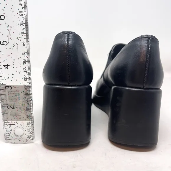 Steve Madden 90s Platforms Black Chunky Heels Shoes genuine leather size 10 Y2K