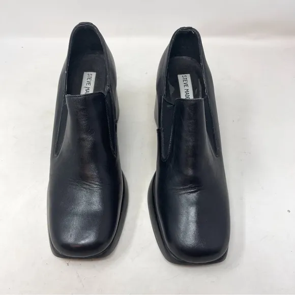 Steve Madden 90s Platforms Black Chunky Heels Shoes genuine leather size 10 Y2K